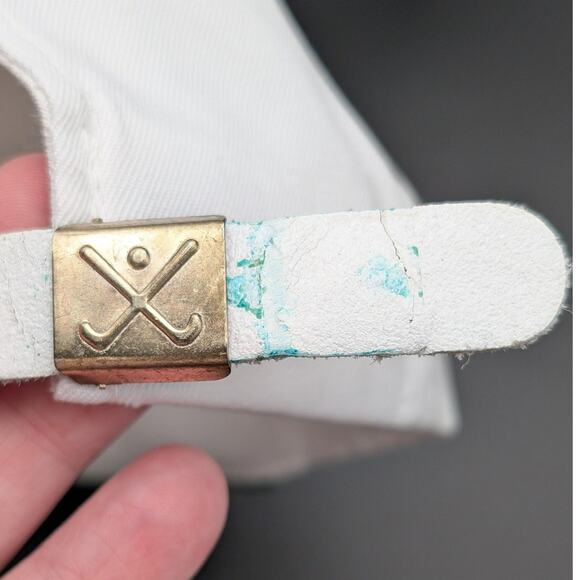 Vintage Oldsmobile Hat Cap Strap Back White Made USA Rope Advertising Mens 80s - Picture 6 of 10